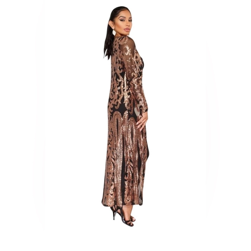 Kancy Kole Women's Black and Goldβ Sequin Summer Cover Up/Duster